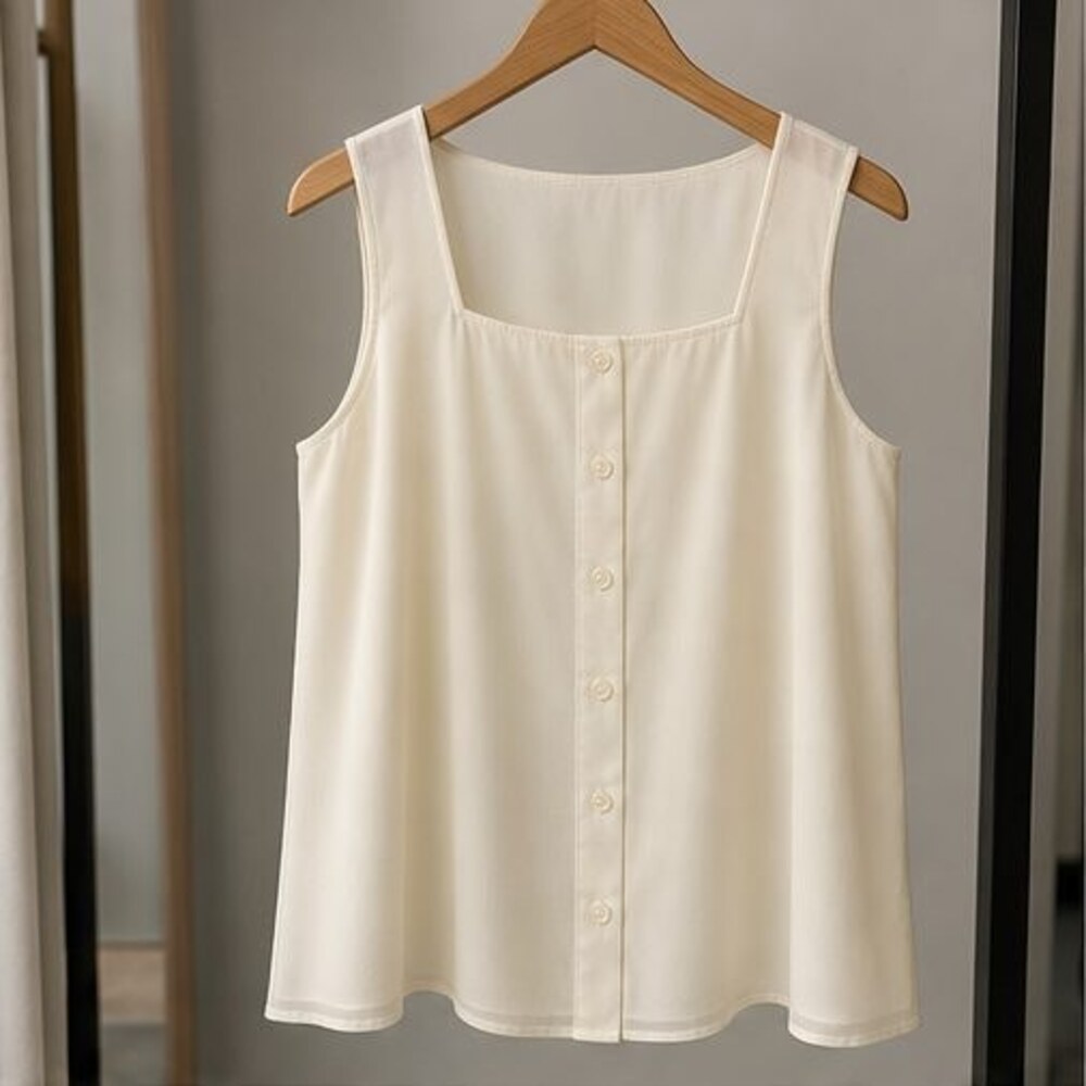 Cream Pleated Blouse